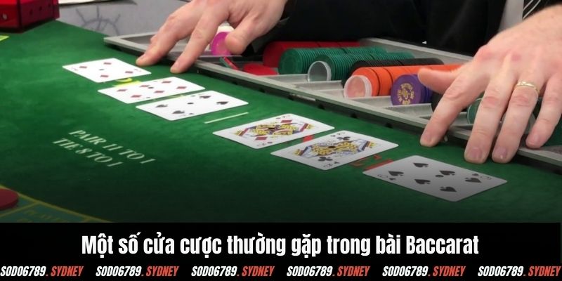 Một số cửa cược thường gặp trong bài Baccarat